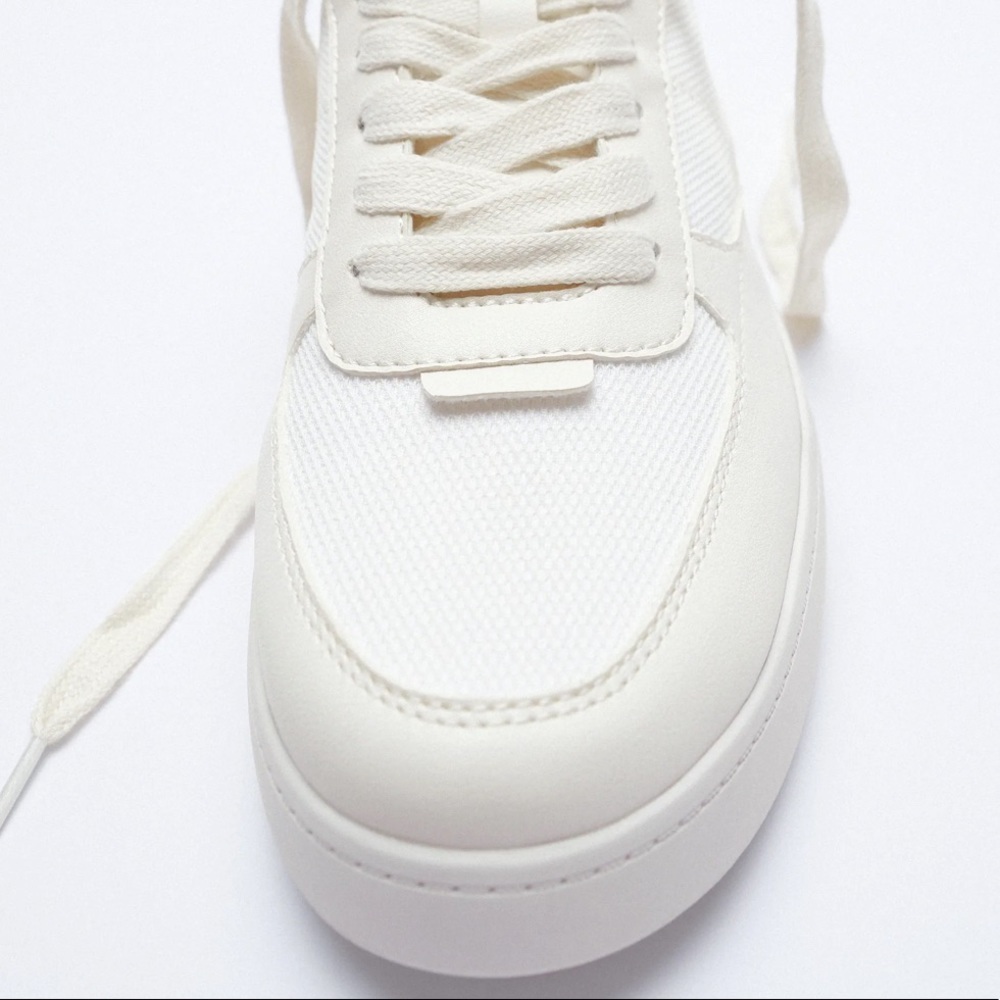 ZARA LACE-UP TRAINERS SNEAKERS - Picture 4 of 6